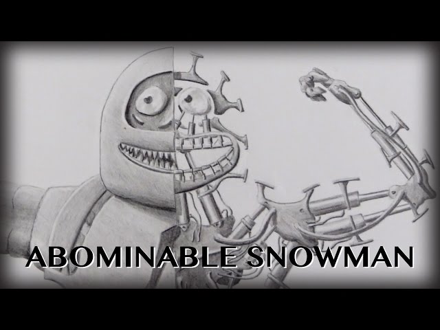 Drawing the Abominable Snowman Yeti. A Christmas Villain time lapse