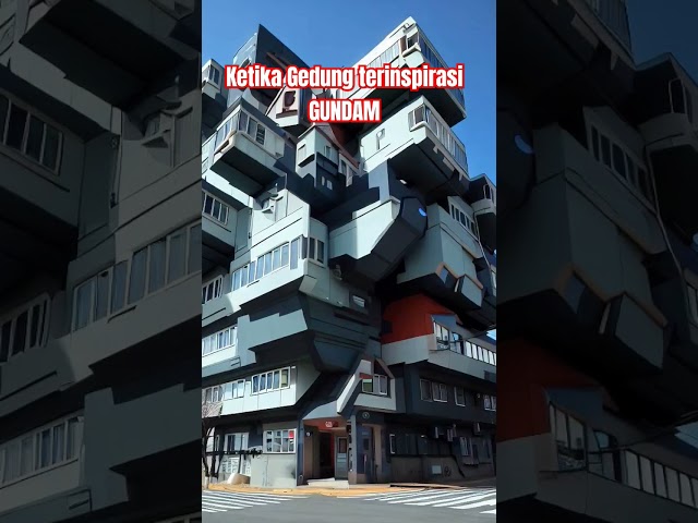 Gedung x Gundam #gundam #gedungtinggi #shorts