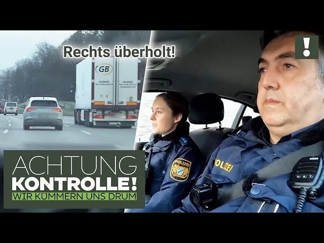 "Volle Lotte RECHTS überholt!" 😱 PKW an Polizei vorbeigebraust! | Achtung Kontrolle