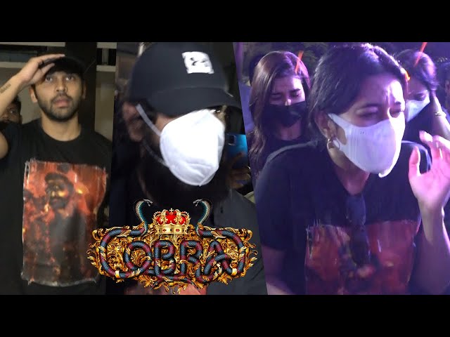 Chiyaan🔥🔥, Dhruv Vikram, Heroines Mass Entry at Cobra FDFS  at Rohini Theatre