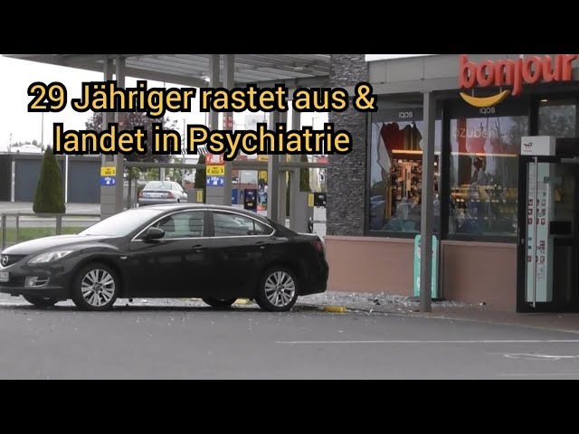 29 Jähriger rastet aus & zerlegt Total-Tankstelle - Polizei Großeinsatz in Coswig(Anhalt) 10.04.2024