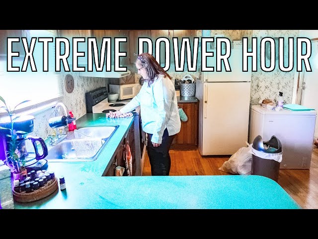 EXTREME MOBILE HOME POWER HOUR CLEAN WITH ME VERY RELAXING CLEANING POWER HOUR 2021