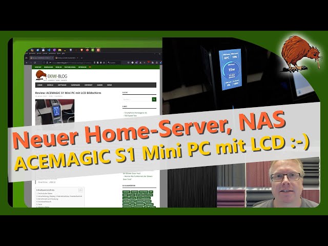 Neuer Home-Server, NAS, Nextcloud: ACEMAGIC S1 Mini PC mit LCD Bildschirm