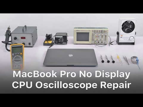 MacBook Pro A1707 No Display CPU Addressing Issue Oscilloscope Repair
