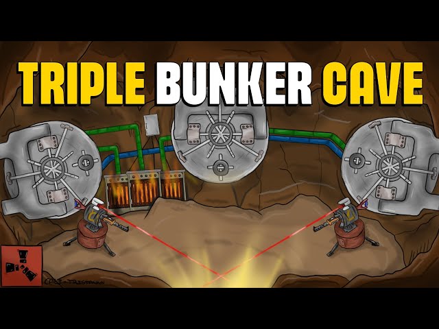 My TRIPLE Bunker Cave base was UNRAIDABLE in Rust…