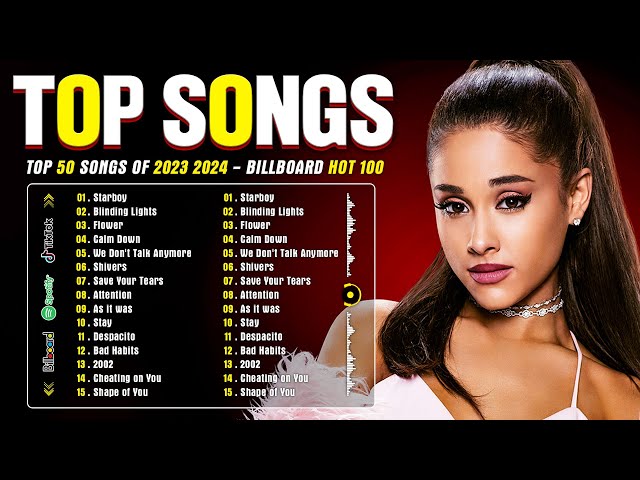 Ariana Grande, Maroon 5, Adele, Bruno Mars, Ed Sheeran, The Weeknd - Billboard Hot 100