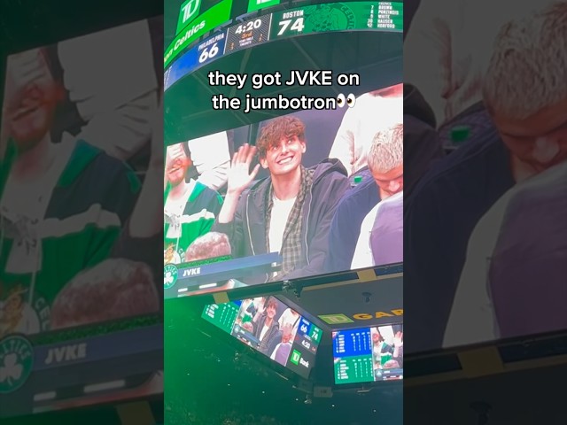 JVKE reacts to being put on jumbotron at Celtics game #jvke #celtics #goldenhour