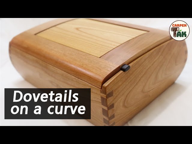 ⚡Full Curved Wooden Box - Dovetail Cutting on Curves / Invisible Wooden Hinges / Fine Woodworking