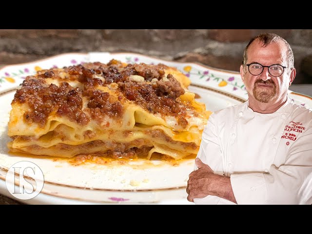 Lasagna in an Emilian Michelin restaurant with Massimo Spigaroli - Antica Corte Pallavicina*