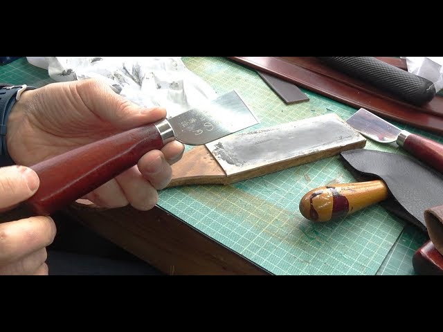 Stropping A Cheap Skiving Knife To Super Sharp