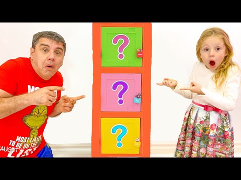 Nastya and dad - fun competitions and challenge with toys