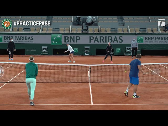 Simona Halep & Iga Swiatek Full Practice at Roland Garros 2020 | Practice Pass