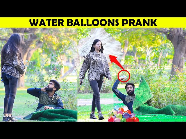 Water Balloons With Grass Prank @decentboysprank