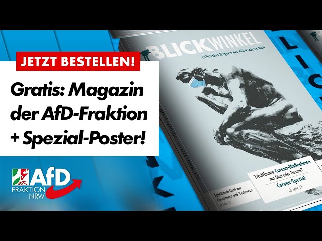 Kostenlos bestellen: Magazin der AfD-Fraktion NRW!