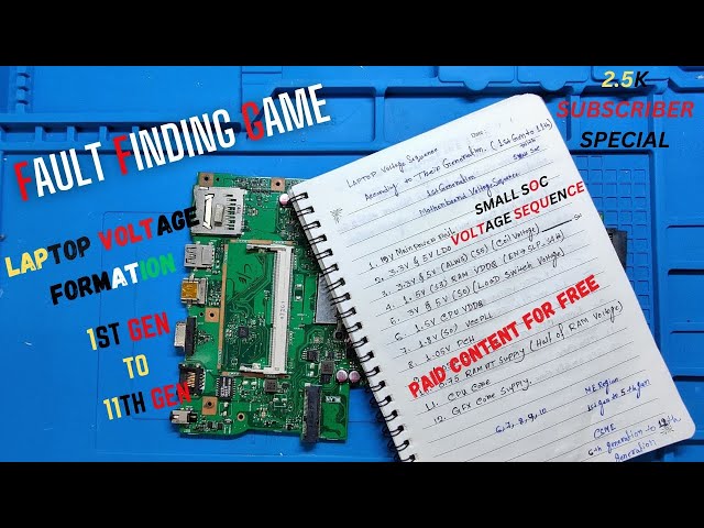 LAPTOP VOLTAGE FORMATION DIAGRAM | 1ST GEN TO 11 GEN | 2.5K SUBS SPECIAL | PAID CONTENT FOR FREE |
