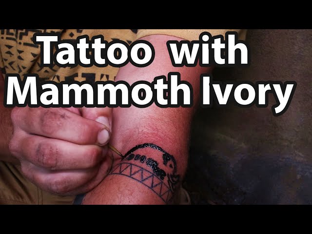 Hand Poke Tattooing with a Mammoth Ivory Needle