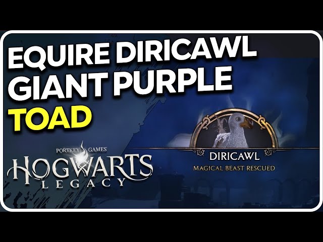 Acquire Diricawl with the nab-sack Acquire Giant Purple Toad Hogwarts Legacy