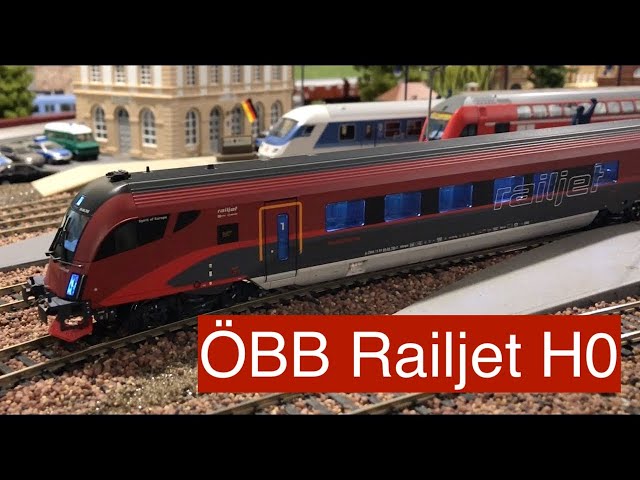 Modellbahn Zugfahrten ÖBB Railjet in H0