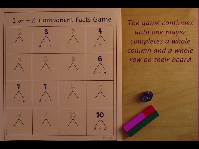 Plus 1 or 2 Component Facts Game