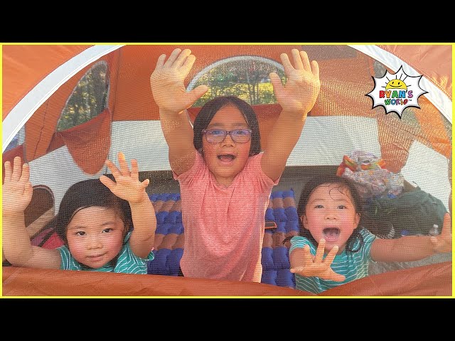 Ryan's Family Camping Trip and more 1hr fun kids activities at home!!