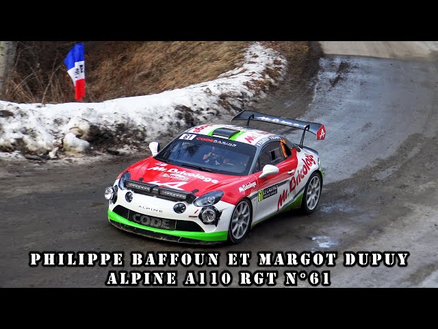 Rallye du Monte Carlo WRC 2024 - Alpine A110 RGT N°61 - Philippe BAFFOUN et Margot DUPUY