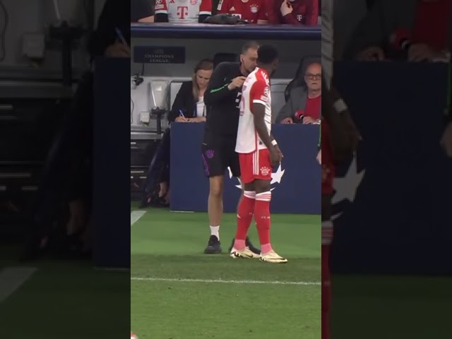 The kit man had to stop Alphonso Davies from going on the pitch with the wrong shirt on 🤣