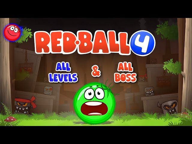 Red Ball 4 | Green Tomato Ball with All Levels | All Boss | Full Gameplay