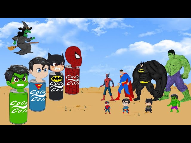 Rescue SUPERHERO: HULK & SPIDERMAN -Evolution Mystery Superhero Coca - Coca Evolves Miraculously