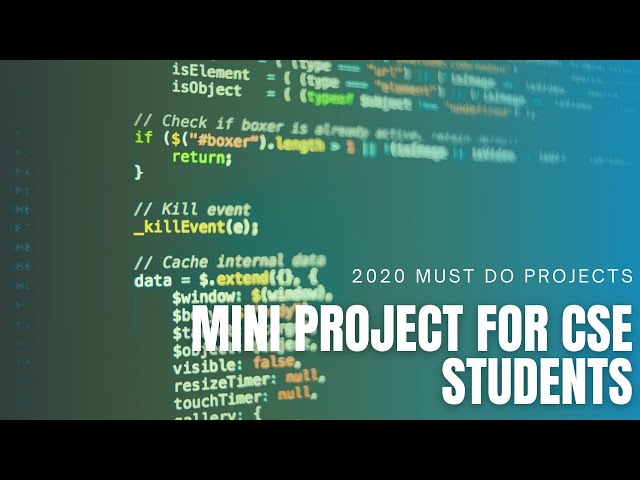 Mini Project topics for CSE students 2021