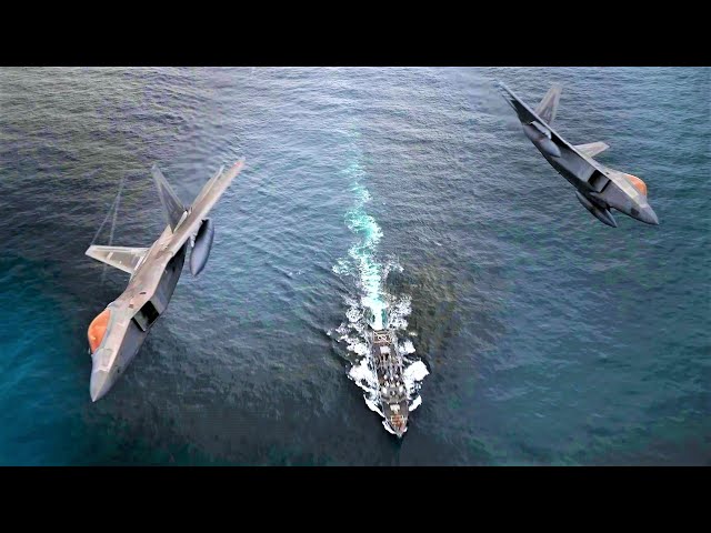 U.S. Air Force F-22 Raptors Take Off for Air Defense Exercise (2022)