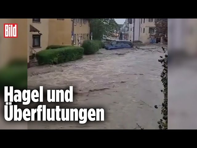 Bisingen: Hochwasser nach Unwetter in Baden-Württemberg