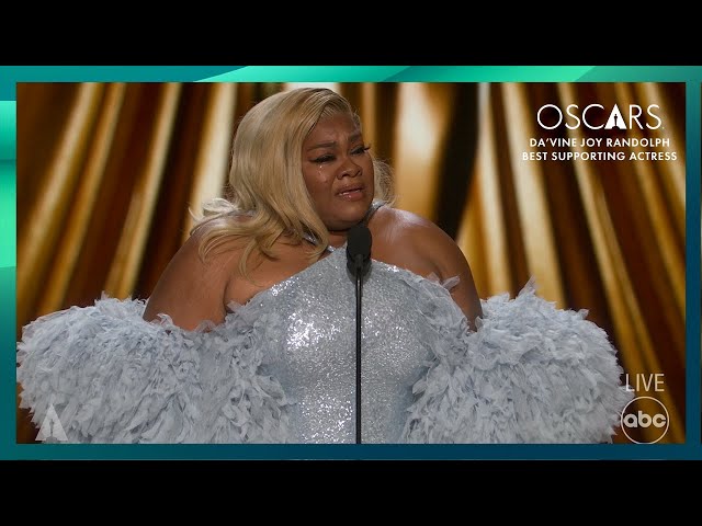Da'Vine Joy Randolph Wins Best Supporting Actress for 'The Holdovers' | 96th Oscars (2024)