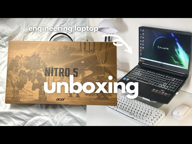 Acer Nitro 5 Unboxing in 2022🌿 + accessories| civil engineering laptop👷