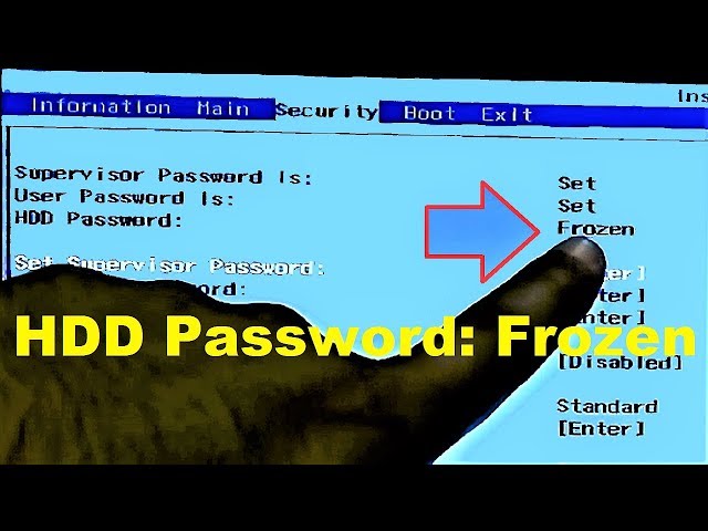 How to Clear HDD Password: Frozen (Acer BIOS)