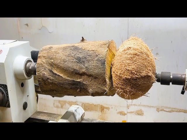 Woodworking techniques Turn coconut shells into unique masterpieces