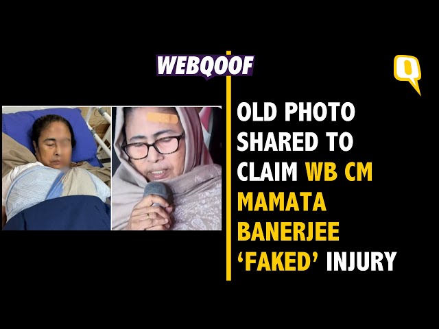 FACT-CHECK | Old Photo Shared To Claim West Bengal CM Mamata Banerjee ‘Faked’ Forehead Injury