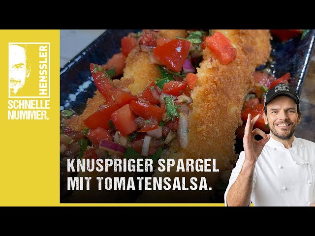 Schnelles knuspriger Spargel mit Tomatensalsa „à la Grill den Henssler“  Rezept von Steffen Henssler
