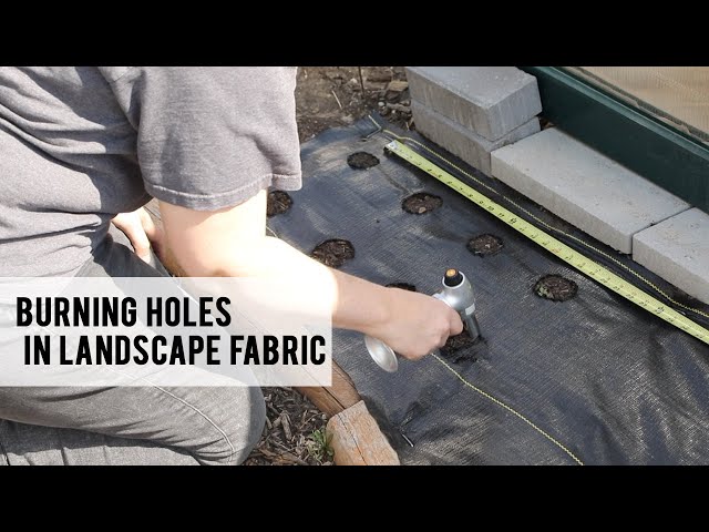 Burning Holes in Landscape Fabric - Cheap & No Template - Growing Cut Flowers, Sunshine and Flora