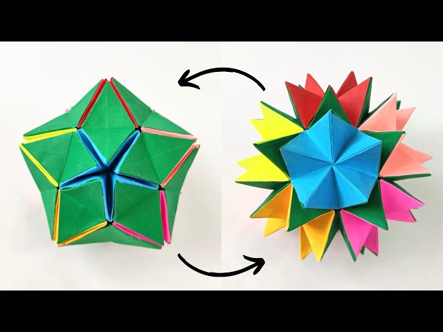 Origami CACTUS kusudama | How to make a paper kusudama