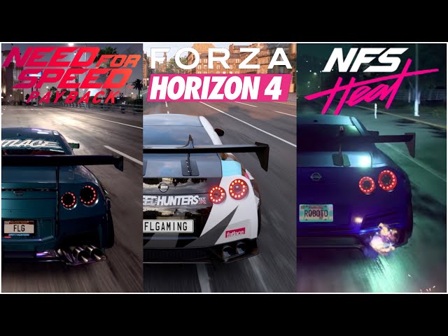NFS Heat vs Forza Horizon 4 vs NFS Payback | Nissan GT-R Sound Comparison