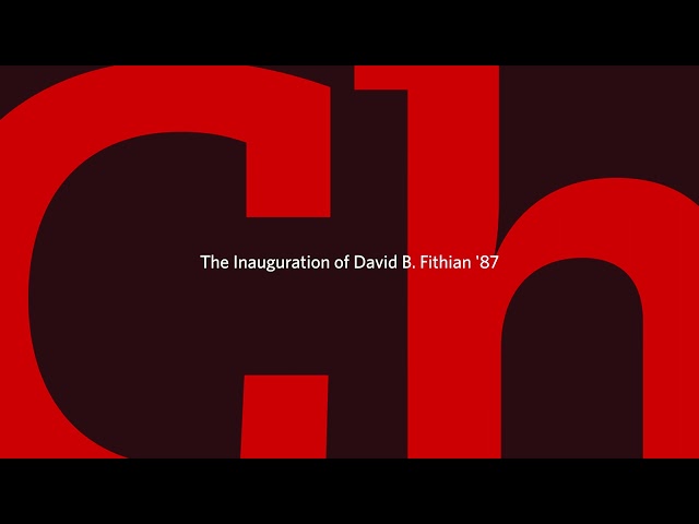 Challenge. Change. "The Inauguration of David B  Fithian '87" (S01E09)