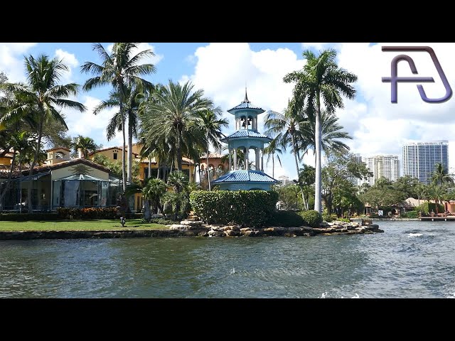 Relaxing River Ride through Fort Lauderdale by Water Taxi during FLIBS 2019 - Amazing Mansion Tour