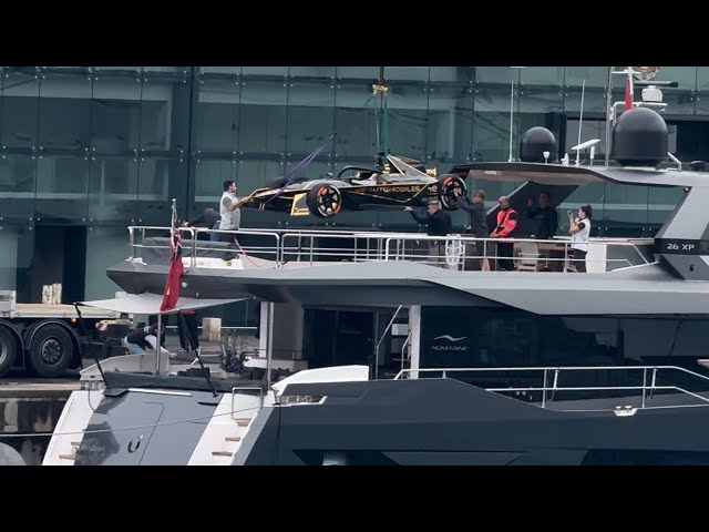 MAORIA Expedition Yacht Transporting Formula E cars in Monaco