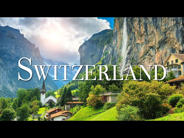 Switzerland 4K With Relaxing Piano Music, Beautiful Relaxing Music, Sleep Music, Stress Relief