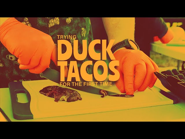 Trying duck tacos for the first time!