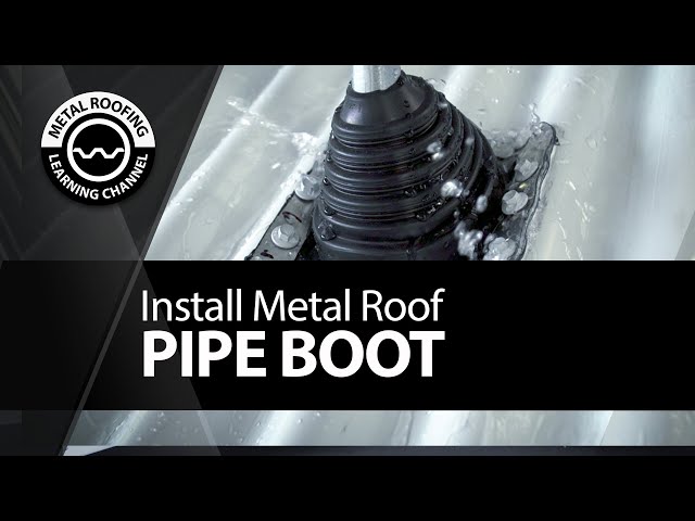 How To Install Pipe Flashing & Vent Pipe Flashing On A Metal Roof. Corrugated Pipe Boot Installation