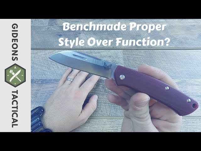 Style Over Function? Benchmade Proper Slipjoint Knife