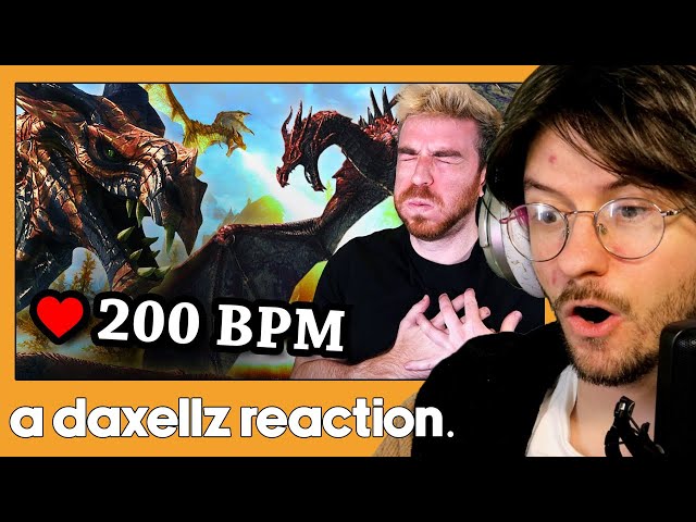 Daxellz Reacts to @DougDoug Skyrim, but if my Heart Rate goes up it spawns 10 dragons
